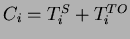 $ C_{i}=T_{i}^{S}+T_{i}^{TO} $